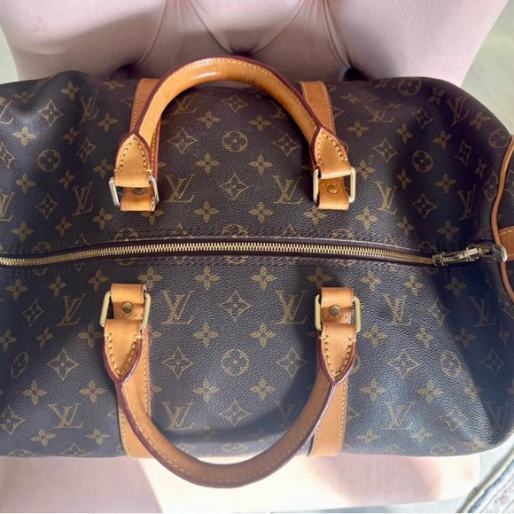 Louis Vuitton Keepall 50 Brown and Tan Monogram Bag - Picture 2 of 9